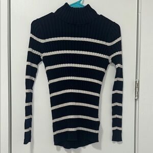 Striped Black and White Women's Sweater